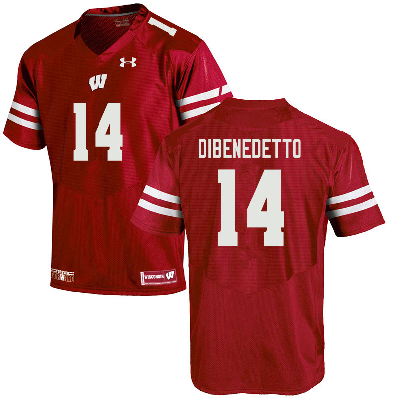 Men #14 Jordan DiBenedetto Wisconsin Badgers College Football Jerseys Sale-Red - Click Image to Close